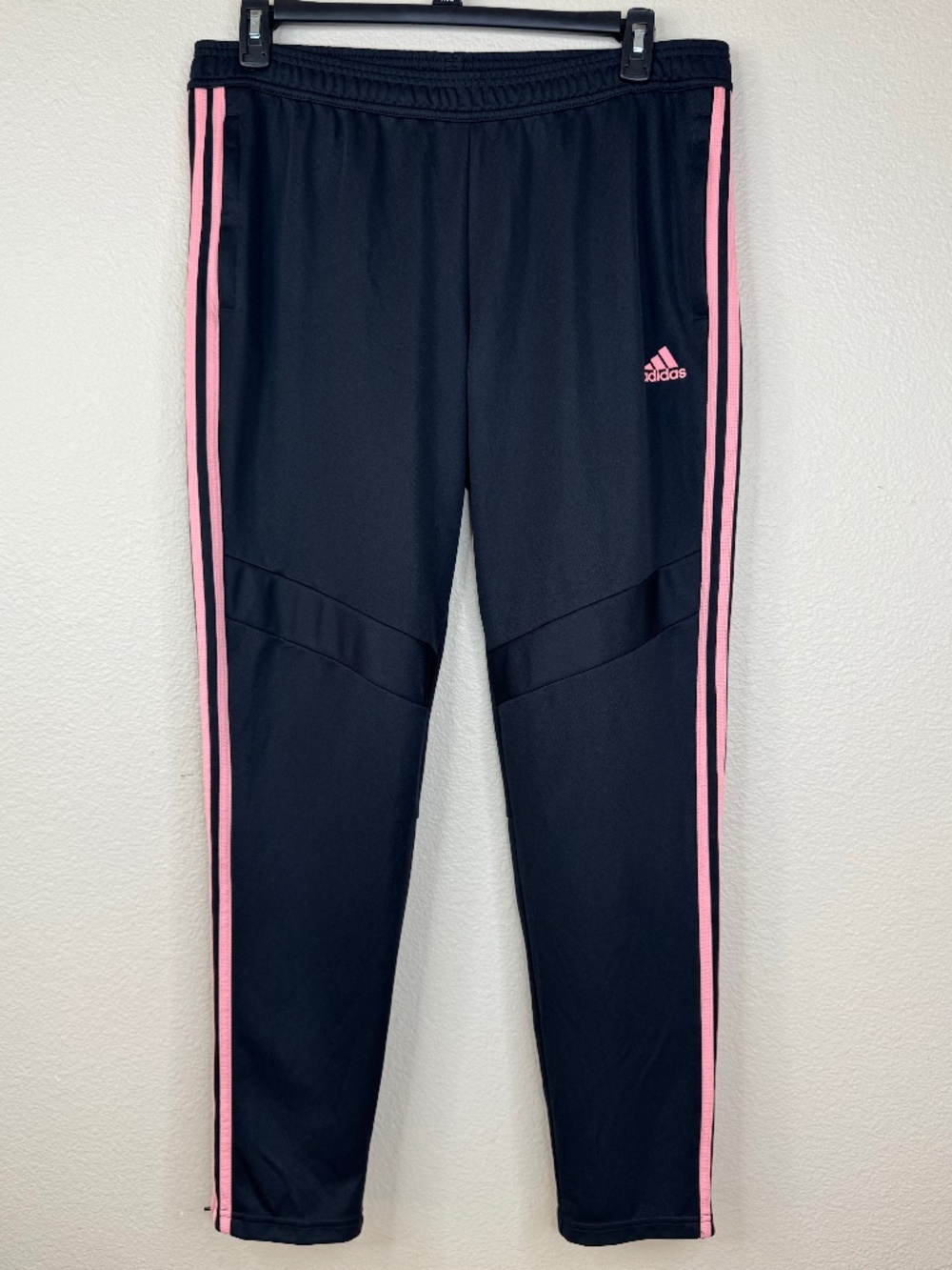 Adidas Women’s XL Tiro 19 AEROREADY Track Pants Black Coral Pink Ankle Zip